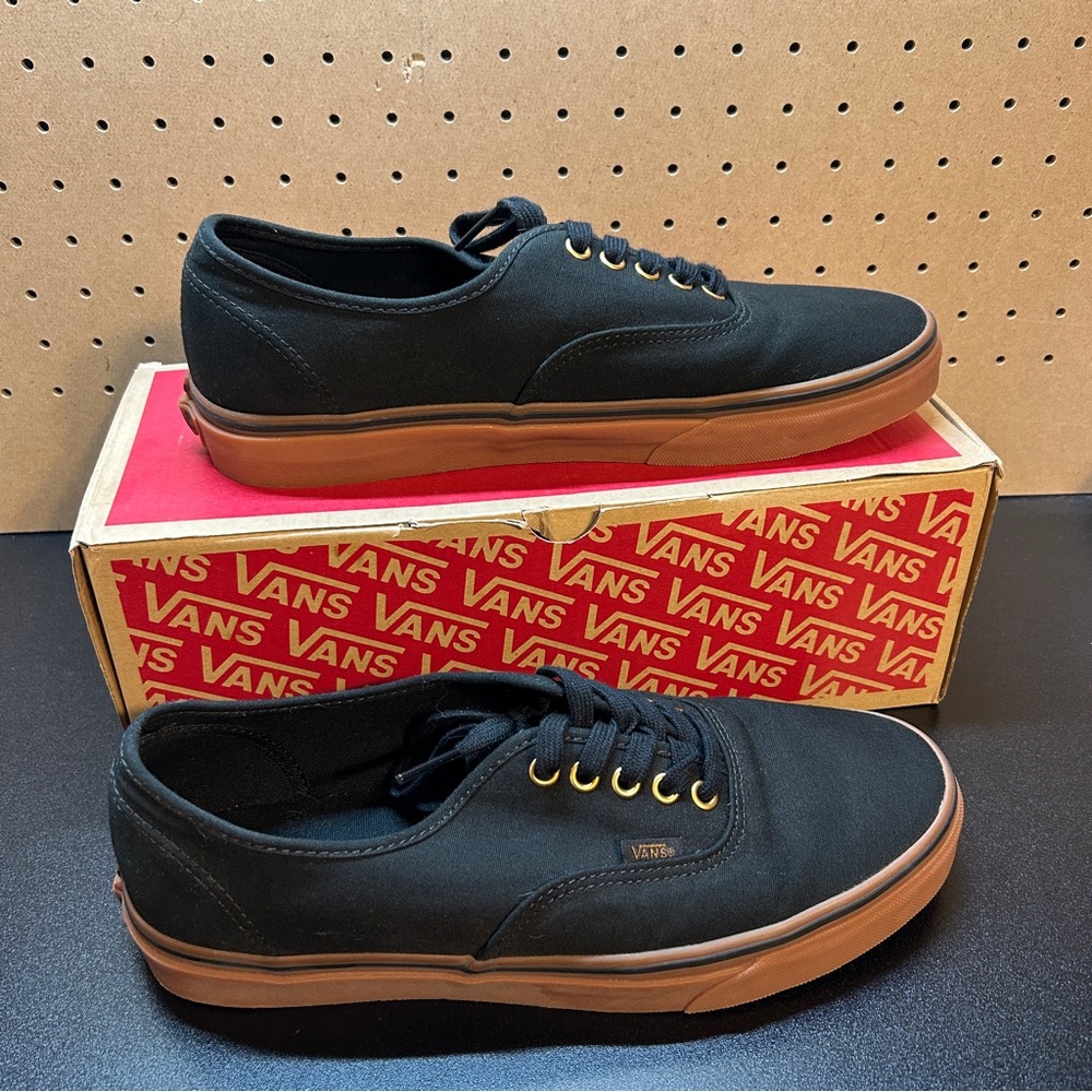 Vans Authentic Black/Rubber Shoes Mens 10.5